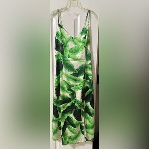 Forever 21 Green Tropical DressResort Wear